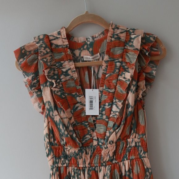 Ulla Johnson "Samara" printed dress nimbus with gold thread details Size 2 - Picture 10 of 10